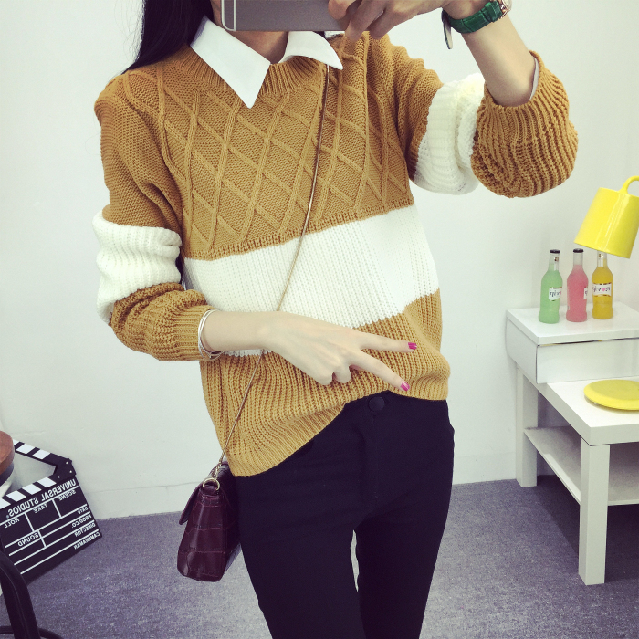 WT3718 Fashion Knit Top Khaki