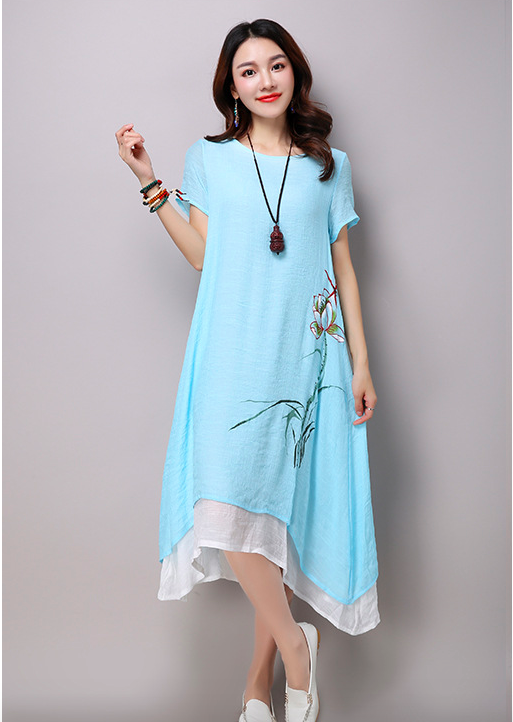 WD7074 Charming Dress Blue