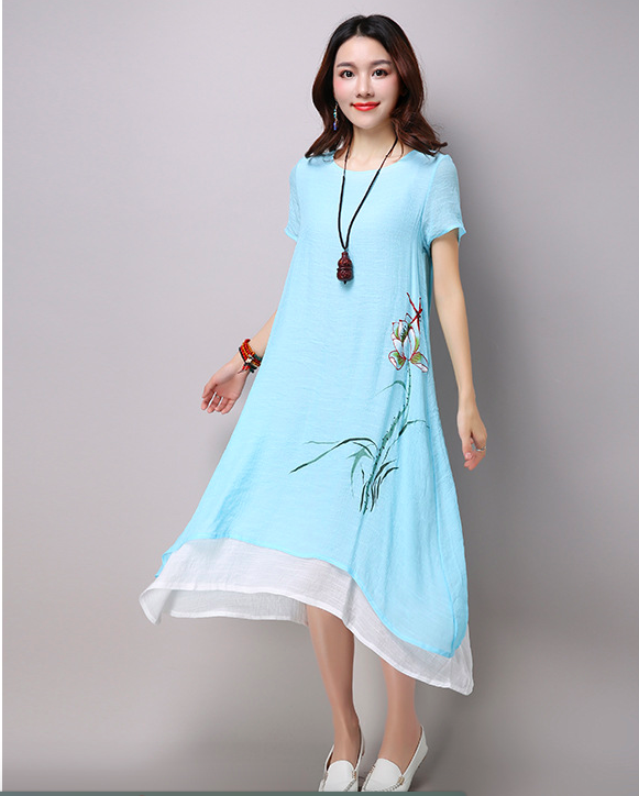 WD7074 Charming Dress Blue