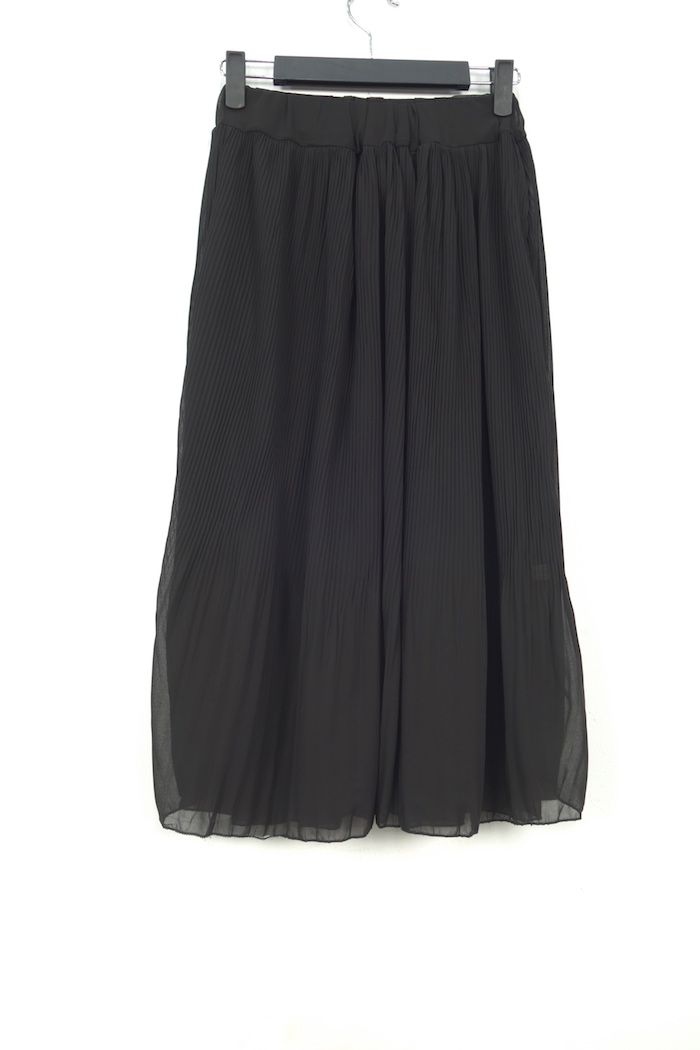 WK7097 Chiffon Skirt Black