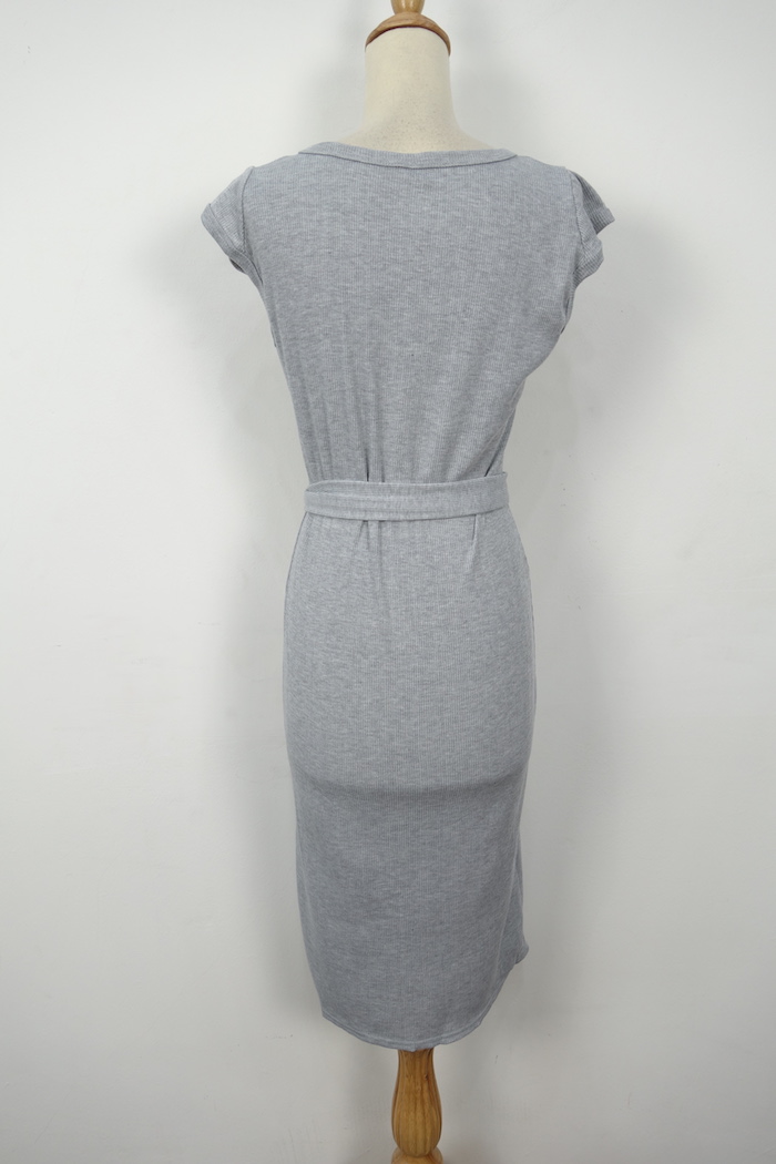 WD7103 Trendy Dress Grey