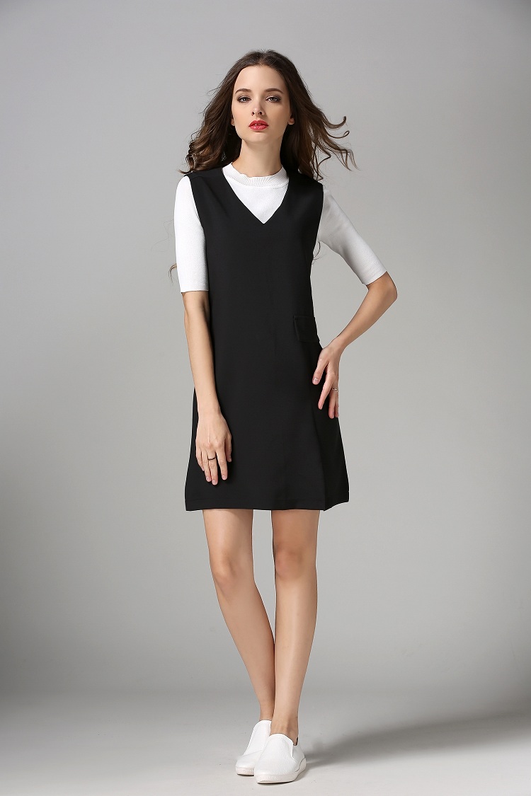 WD7105 Sleeveless Dress Black