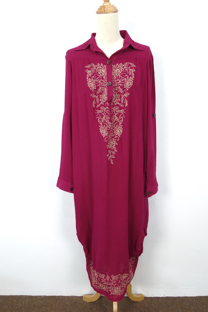 WH1157 Fashion Jubah Maroon