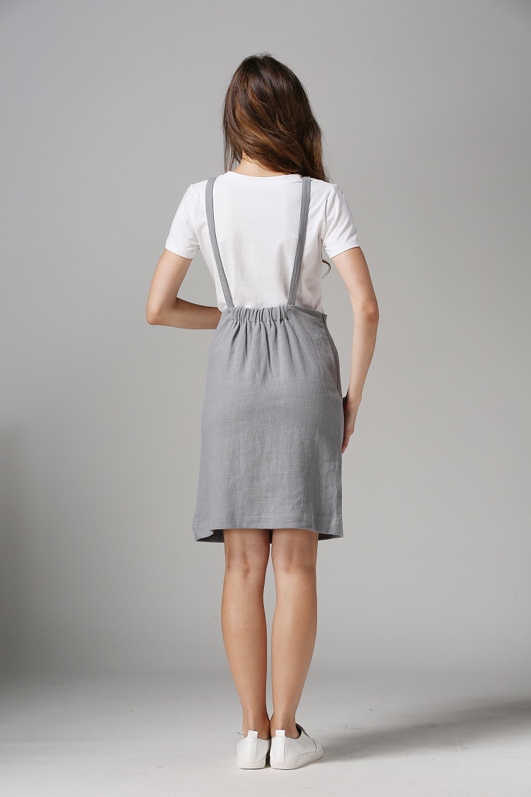 WK7108 Stylish Skirt Grey