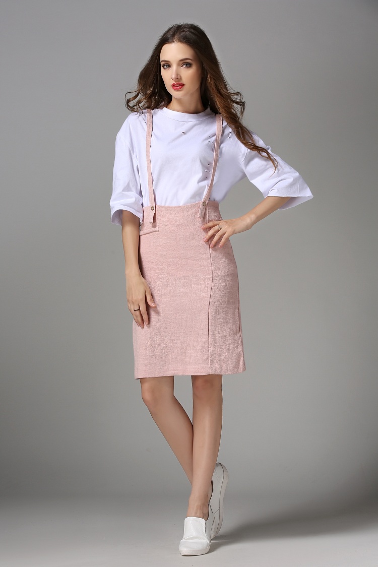 WK7108 Stylish Skirt Pink