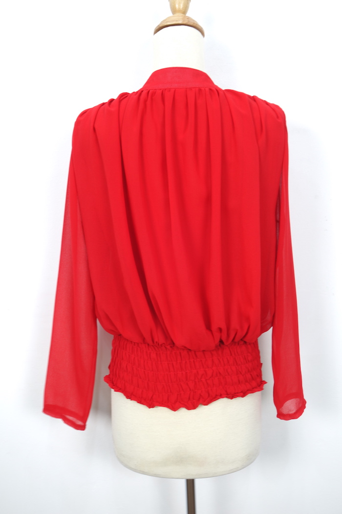 WT7114 Stylish Chiffon Top Red