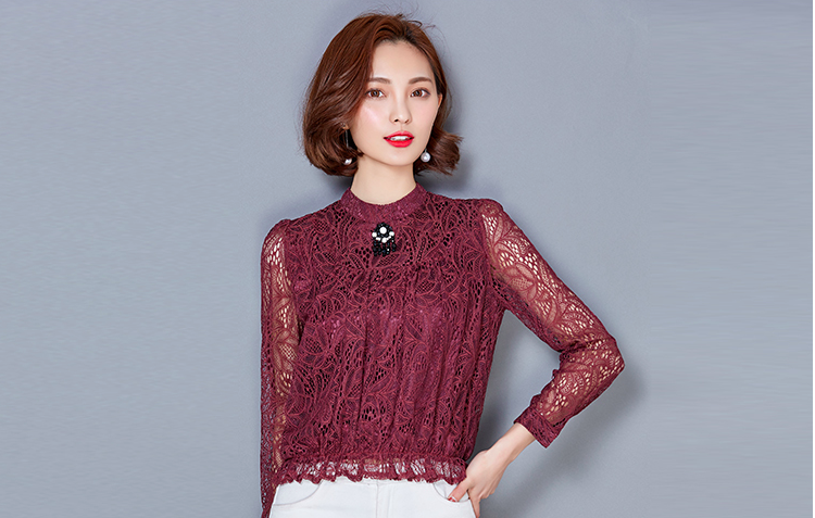 WT7115 Fashion Lace Top As Picture