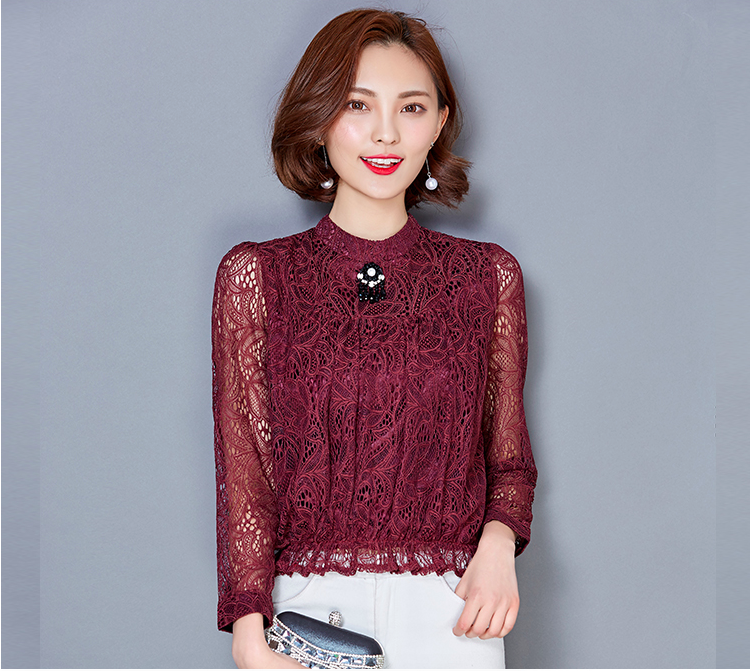 WT7115 Fashion Lace Top As Picture