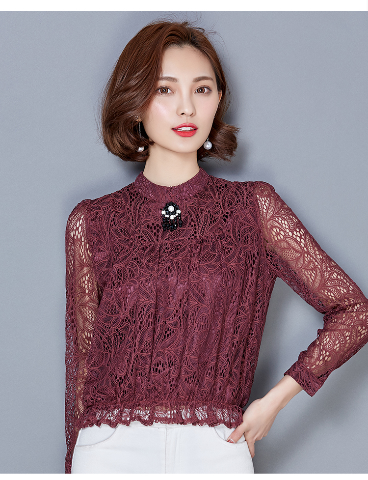 WT7115 Fashion Lace Top As Picture