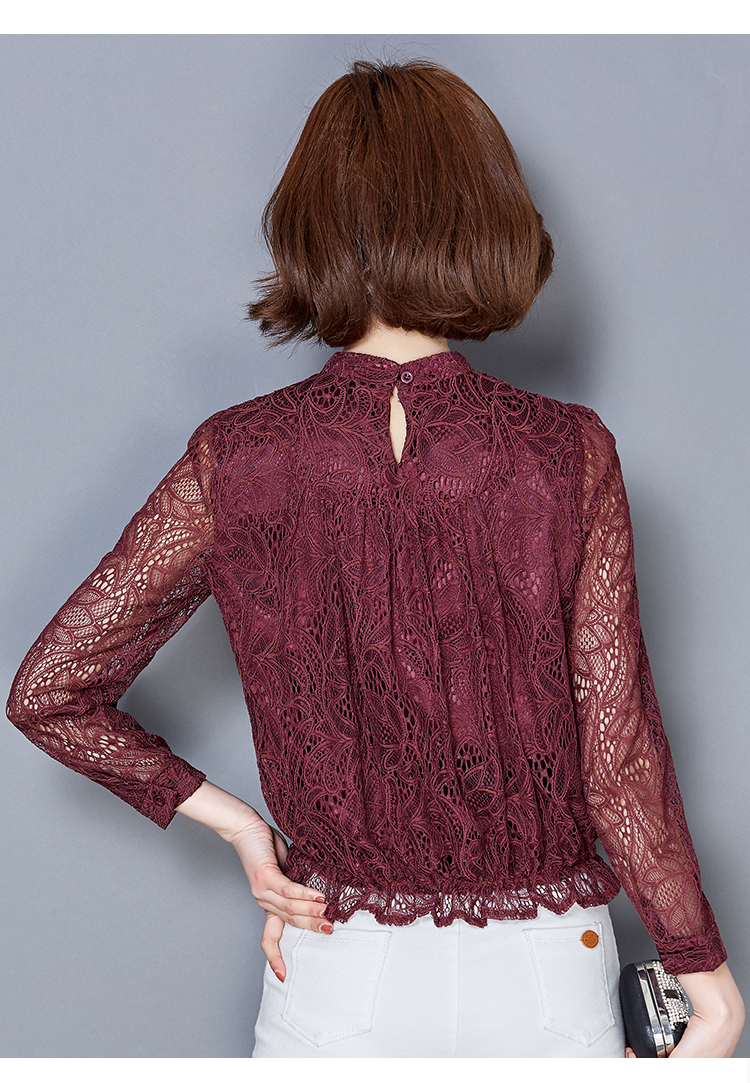 WT7115 Fashion Lace Top As Picture