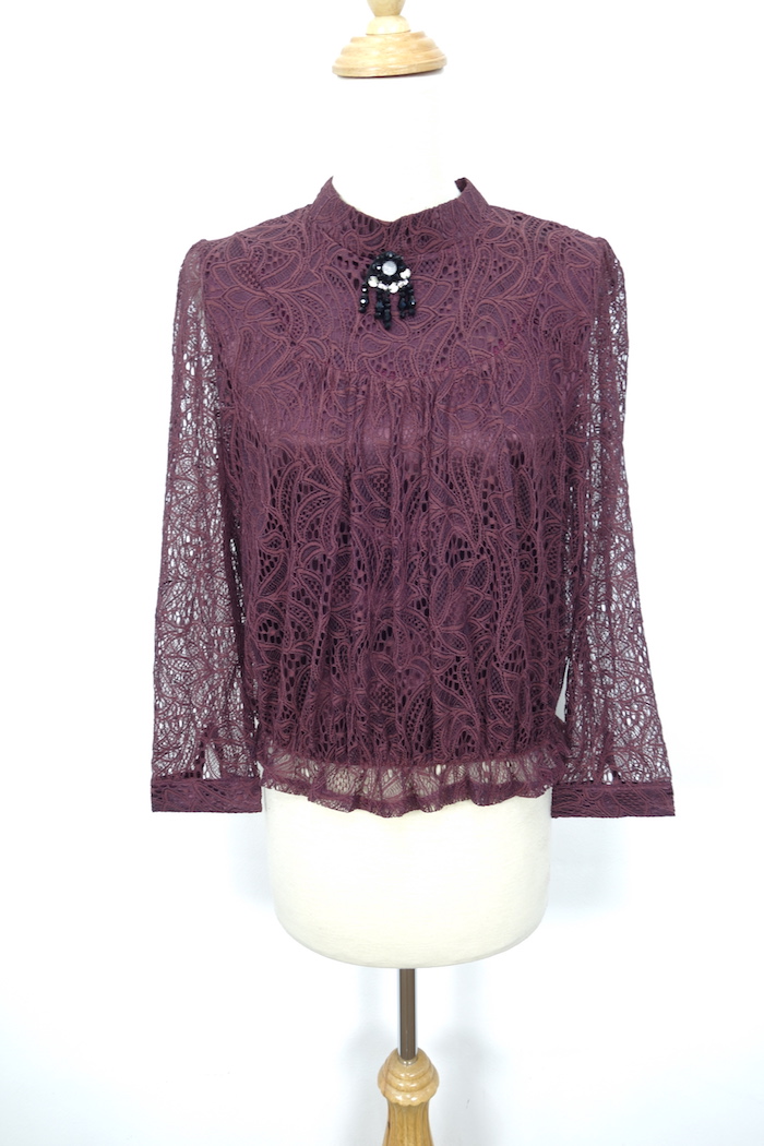 WT7115 Fashion Lace Top As Picture