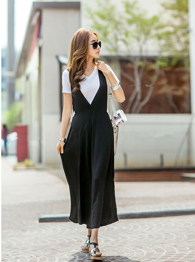 WD7118 Korea Fashion Dress Black