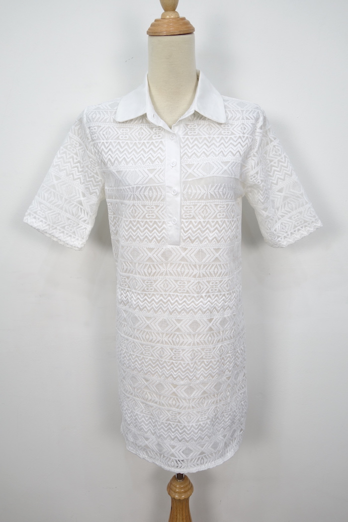 WD7119 Stylish Dress White