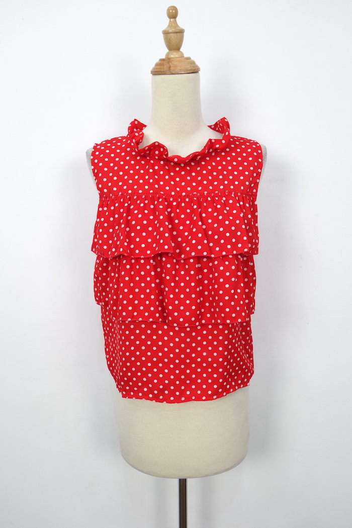 WT7131 Lovely Top Red