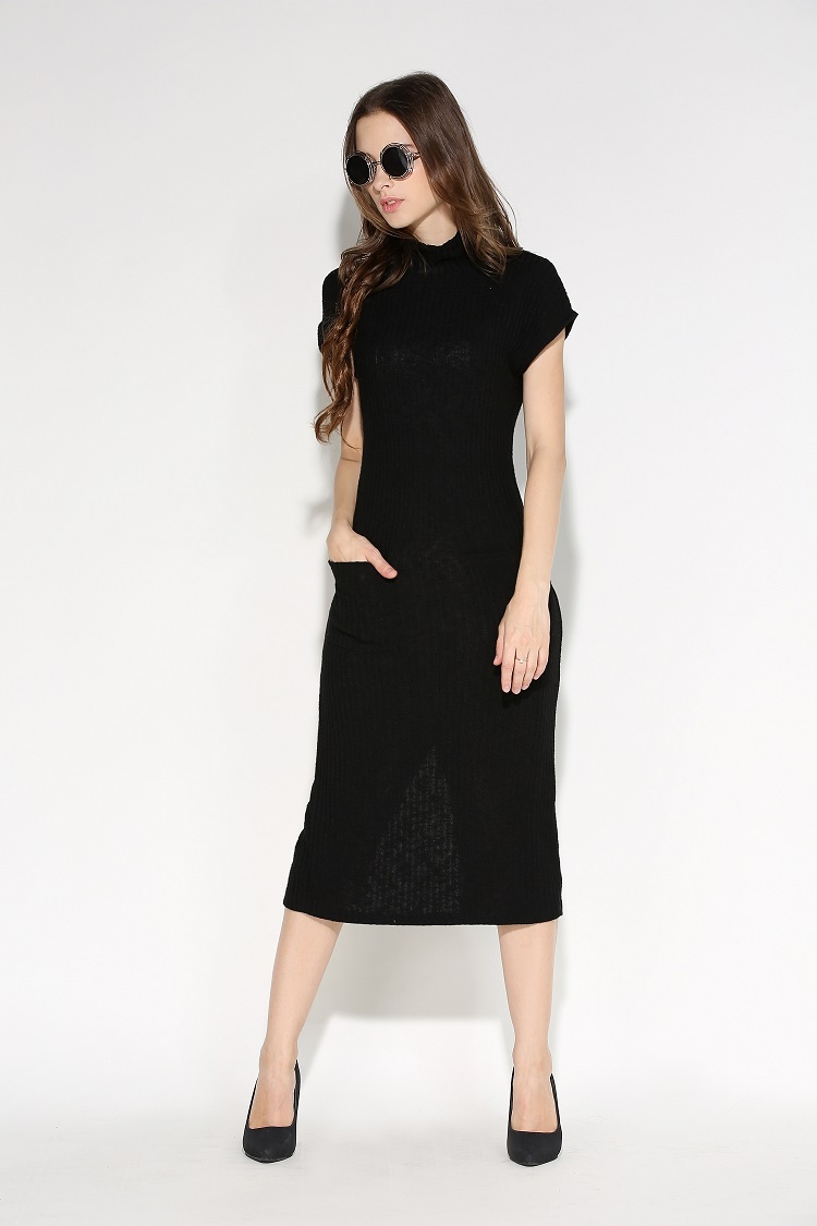 WD7139 Korea Fashion Dress Black