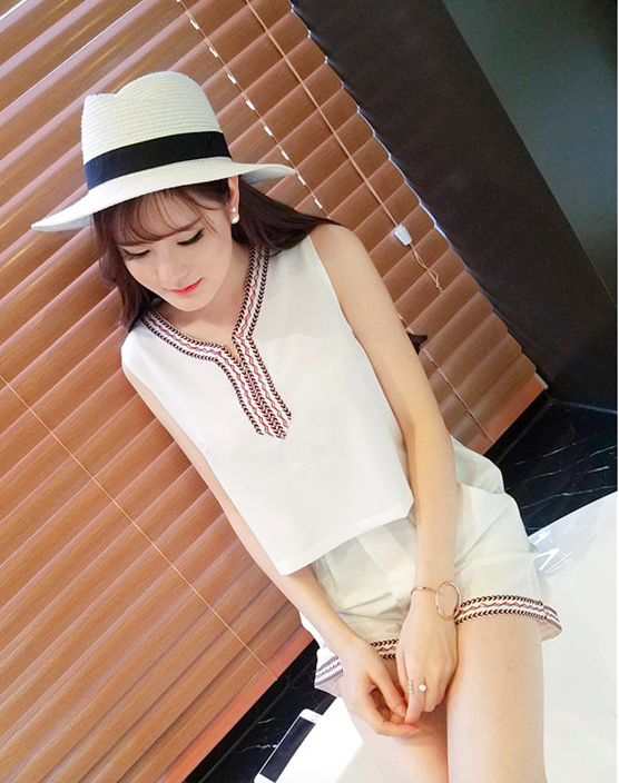 WT7145 Stylish Top and Pant White