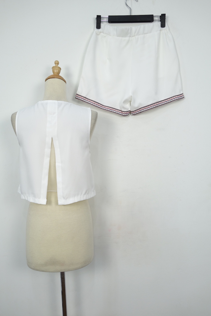 WT7145 Stylish Top and Pant White