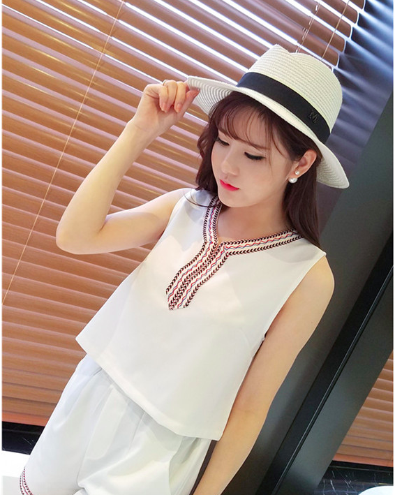 WT7145 Stylish Top and Pant White