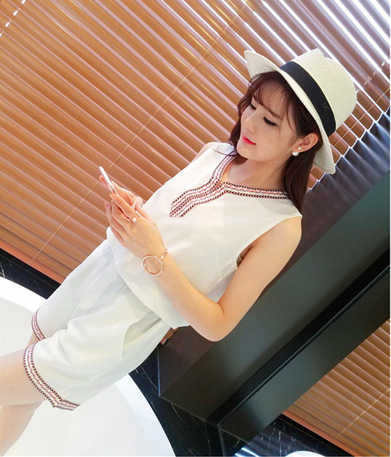 WT7145 Stylish Top and Pant White