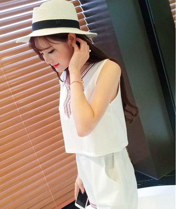 WT7145 Stylish Top and Pant White