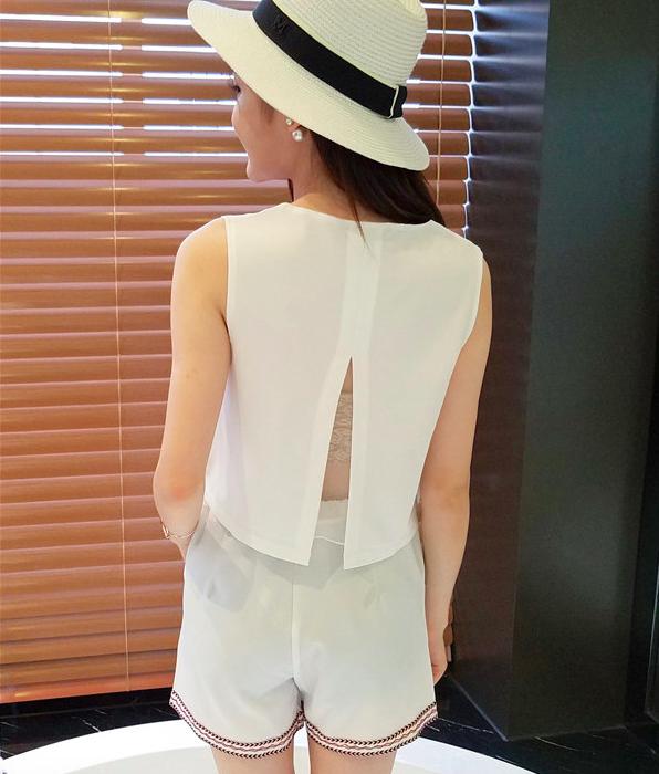 WT7145 Stylish Top and Pant White