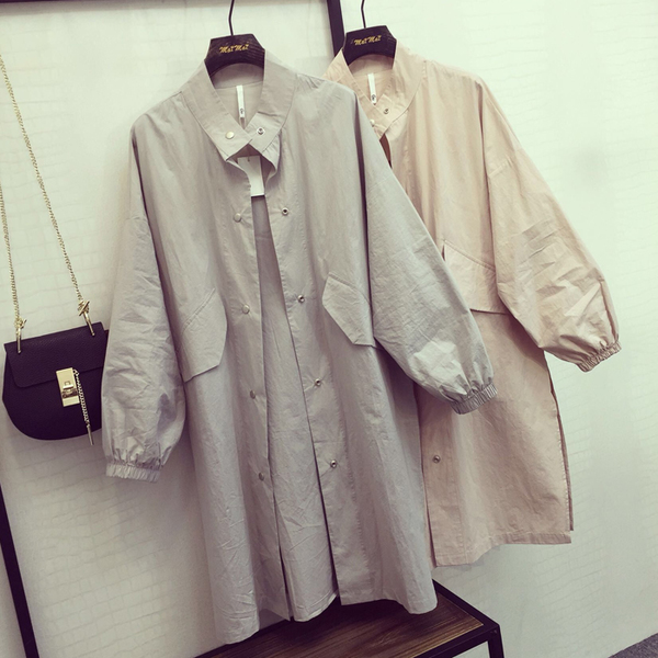 WJ3739 Long Jacket Light Grey