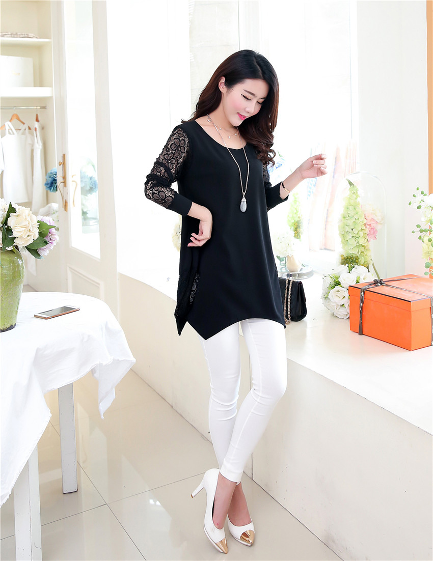 WT3742 Korea Fashion Top Black