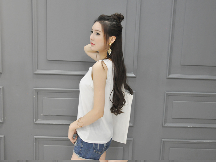 WT7154 Sleeveless Top White