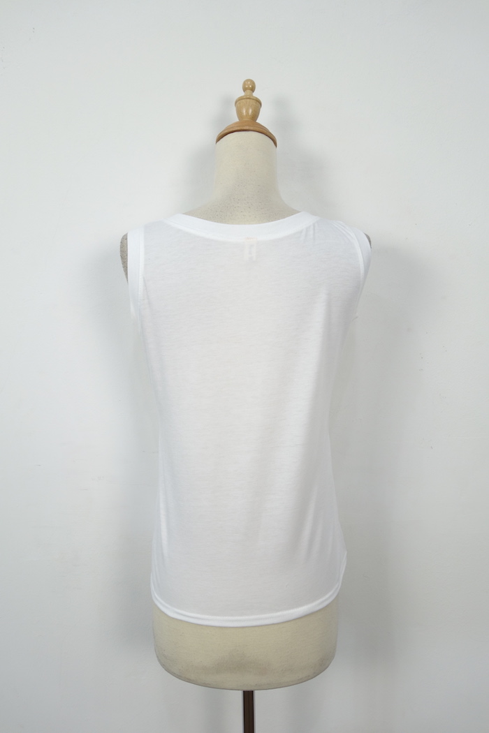 WT7154 Sleeveless Top White