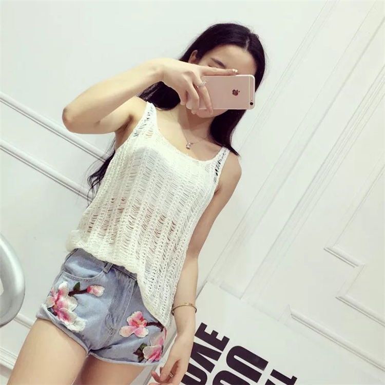 WT7161 Sexy Knit Top White