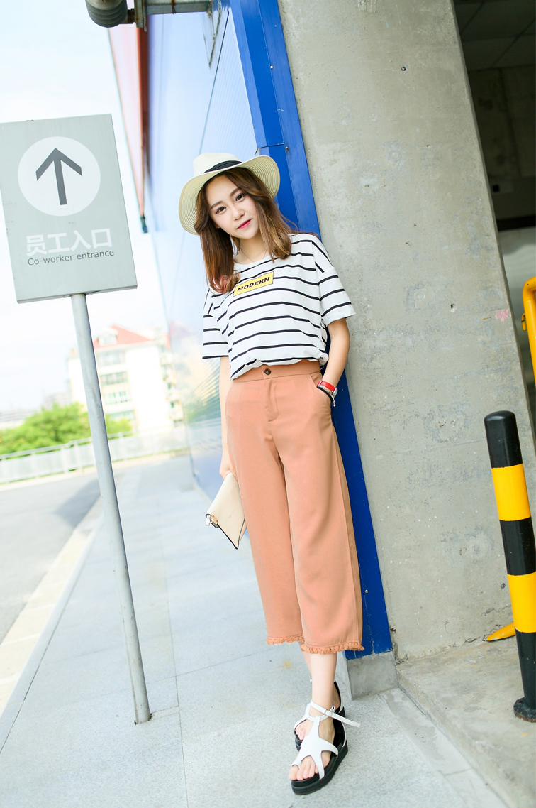 WP7165 Korea Stylish Pant Pink