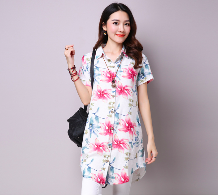 WT7170 Lovely Floral Top Pink