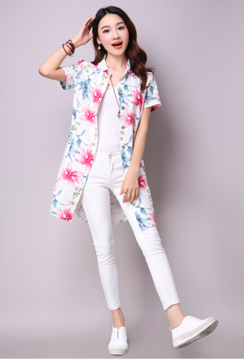 WT7170 Lovely Floral Top Pink