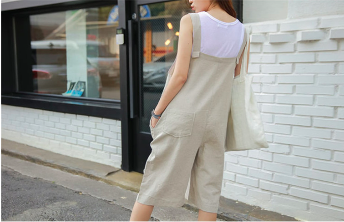 WP7176 Fashion Jumpsuit Almond