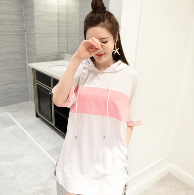 WD7179 Fashion Casual Dress Pink