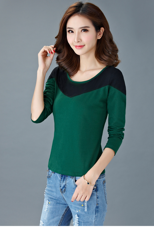 WT7189 Fashion Top Dark Green