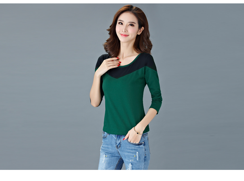 WT7189 Fashion Top Dark Green