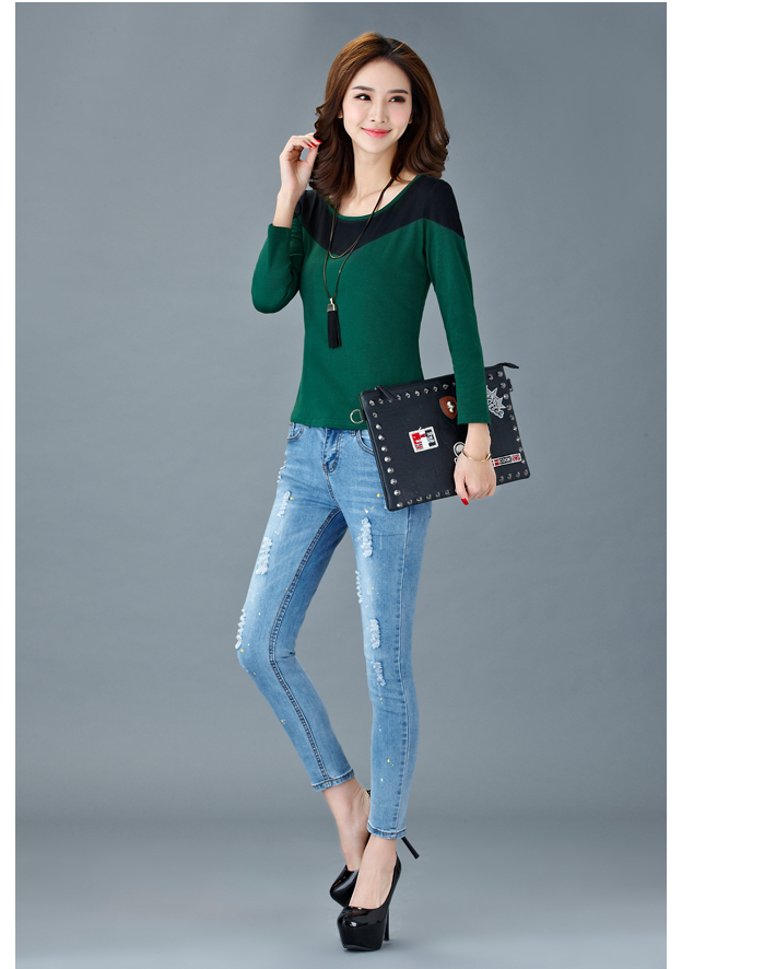 WT7189 Fashion Top Dark Green