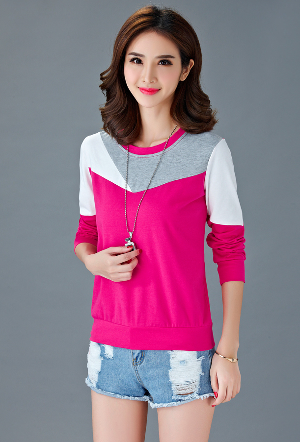 WT7190 Stylish Top Dark Pink