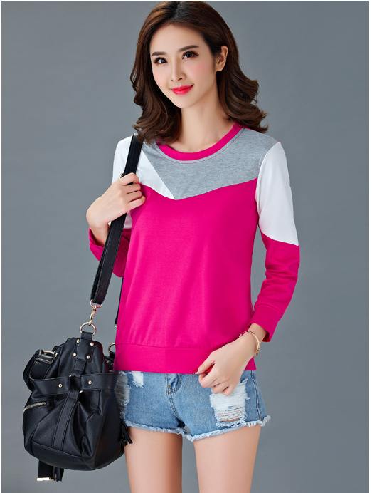 WT7190 Stylish Top Dark Pink