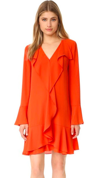 WD7193 Europe Fashion Dress Orange