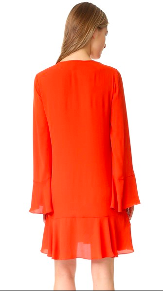 WD7193 Europe Fashion Dress Orange