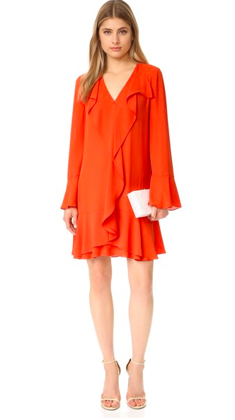 WD7193 Europe Fashion Dress Orange