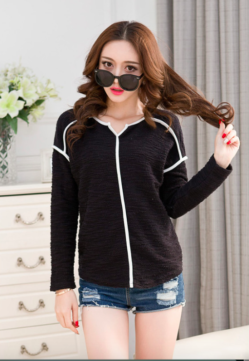 WT7212 Stylish Casual Top Black