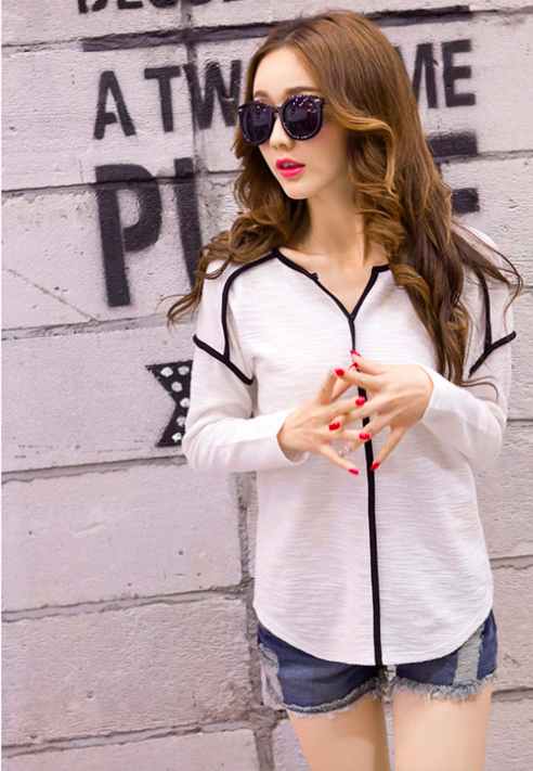 WT7212 Stylish Casual Top White