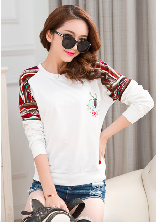 WT7213 Korea Fashion Top White