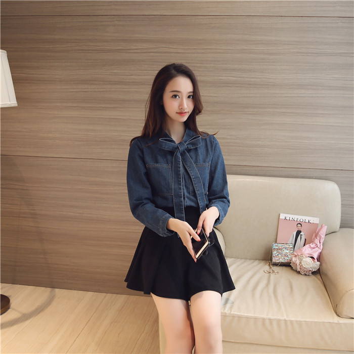 WT7231 Pretty Denim Top Blue