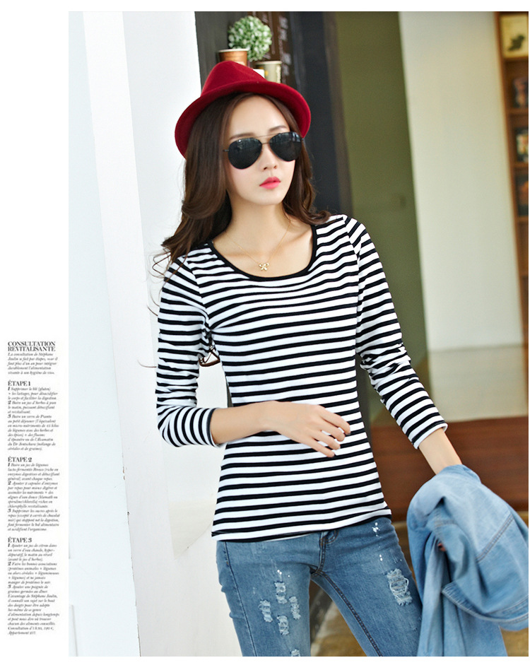 WT7248 Casual Stripe Top As Picture