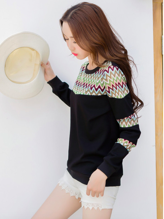 WT7251 Long Sleeves Top Black