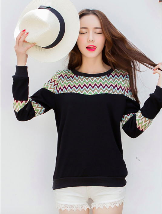 WT7251 Long Sleeves Top Black